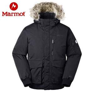 19年秋冬新款，Marmot 土拨鼠 Stonehaven 男士700蓬带毛领羽绒服V81670 2色