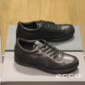 UK4碼，ECCO 愛(ài)步 Cool 透氧 女士GTX防水真皮休閑鞋