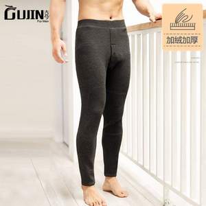 中華老字號，GUJIN 古今 450g/㎡克重40S超柔面料 男士加絨加厚保暖秋褲