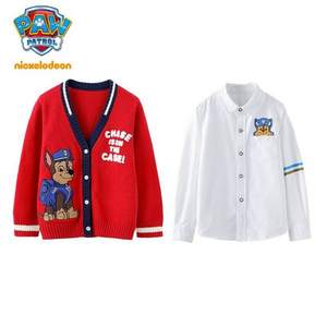 PAW PATROL 汪汪隊(duì)立大功 冬季針織開衫+襯衣2件套裝 2色