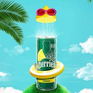 Perrier 巴黎水 气泡矿泉水 柠檬味 250ml*30罐*2件 