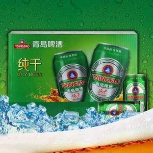 青島啤酒 純干啤酒330ml*24聽*2件