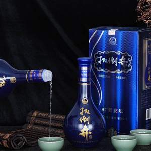 雙11預(yù)售，扳倒井 藍(lán)花壇 52度白酒480ml*6瓶 前100名付尾款享小三星一箱