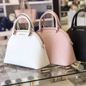 Michael Kors 邁克·科爾斯 MK  Emmy 大號(hào)真皮手提貝殼包 白色