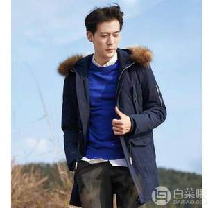 鴨鴨 A-56159 冬季新款男士中長(zhǎng)款大毛領(lǐng)加厚羽絨服 3色