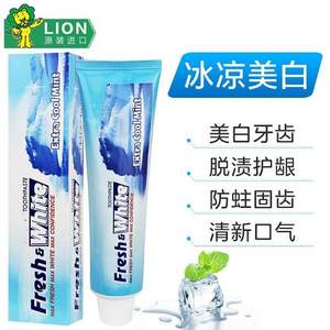 Lion 獅王 FRESH WHITE 亮齒美白牙膏 160g*6支