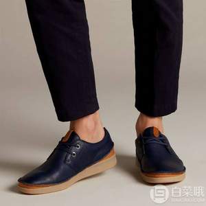 Clarks 其乐 Oakland Lace 男士牛皮系带休闲鞋