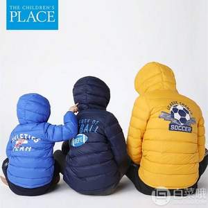 <span>22點截止預(yù)售白菜！</span>北美童裝TOP品牌 The Children's Place 90%白鴨絨 男中大童連帽羽絨服*2件