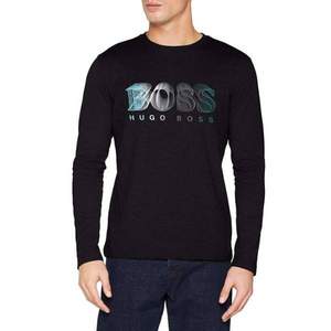 BOSS Hugo Boss 雨果·博斯 男士純棉印花圓領長袖T恤