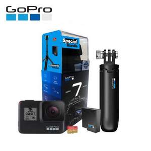 GoPro HERO7 Black 运动相机 假日礼盒套装（含电池+自拍杆+内存卡）