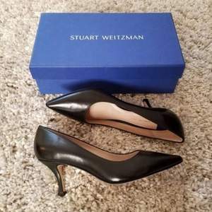 黑色码全，Stuart Weitzman Tippi 70 真皮小尖头高跟鞋