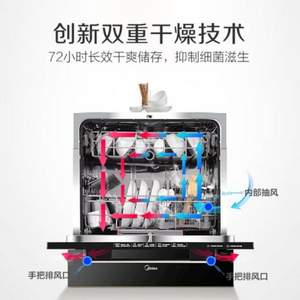 Midea 美的 WiFi智控洗全自動8套嵌入式洗碗機(jī) WQP8-W3908J-CN