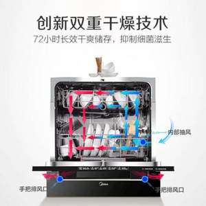 Midea 美的 WiFi智控洗全自动8套嵌入式洗碗机 WQP8-W3908J-CN