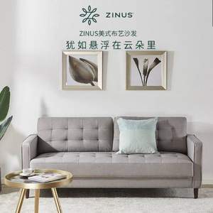 Zinus 际诺思 奥伯丁S2 美式布艺沙发 二人位