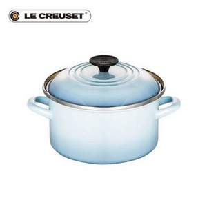 Le Creuset 酷彩 白琺瑯鋼雙耳湯鍋 18cm