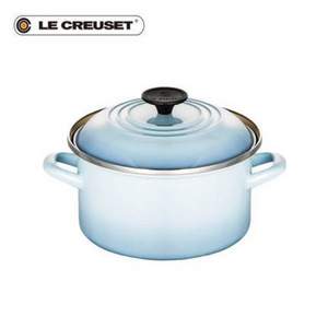 Le Creuset 酷彩 白珐琅钢双耳汤锅 18cm