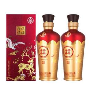 五糧液股份出品 福祿壽禧六合同春 濃香型白酒 500ml*2瓶