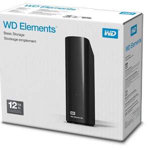 最后2小时，Western Digital 西部数据 Elements 移动硬盘 12TB