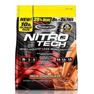Muscletech 肌肉科技 牛奶巧克力味 正氮增肌蛋白粉10磅（約4.54kg）