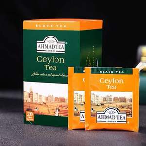 斯里兰卡进口，AHMAD TEA 亚曼 锡兰红茶 2g*20包*3件+赠马克杯