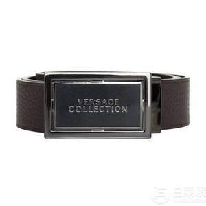 14點開始：VERSACE COLLECTION 范思哲 男士LOGO徽標板扣皮帶腰帶