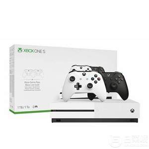 Microsoft 微软 Xbox One S 1TB 黑白双手柄套装 