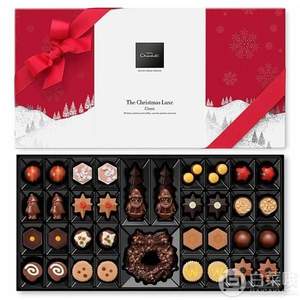 英国高端巧克力品牌，Hotel Chocolat 圣诞豪华巧克力礼盒465g