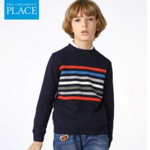 北美童装TOP品牌，The Children's Place 2019新款男童双层加棉保暖毛衣针织衫 2色