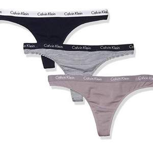 Calvin Klein 卡尔文·克莱恩 女士棉质丁字裤3条装