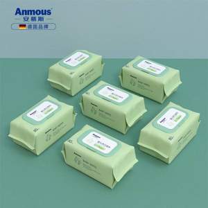 Anmous 德國安慕斯 蘆薈手口加厚嬰兒濕巾80抽*6包