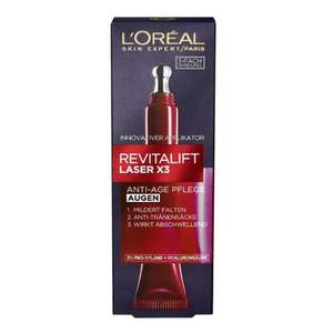 单件免邮，L'Oréal Paris 巴黎欧莱雅 RevitaLift Laser X3 活力紧致光学嫩肤活肌修护眼霜15mL