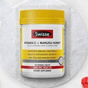 Swisse 维生素C和麦卢卡蜂蜜咀嚼片120片
