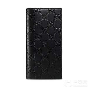 <span>白菜！</span>雙十二預(yù)告，GUCCI 古馳 Signature系列 男士LOGO壓紋對(duì)折長(zhǎng)款錢包