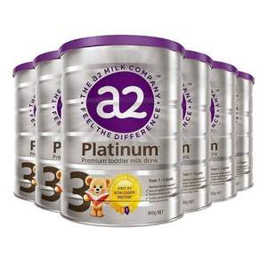 双十二预售，A2 Platinum 白金版 婴幼儿奶粉 3段 900g*6罐