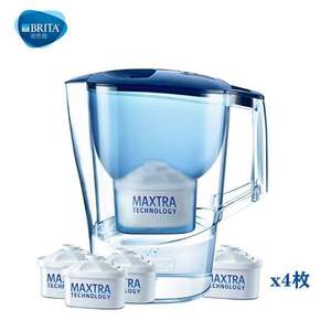 0点开始，BRITA 碧然德 Aluna 光汐系列 3.5L家用滤水壶 一壶4芯