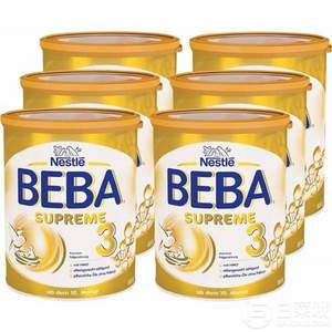 超高端，Nestlé 雀巢 BEBA贝巴 Supreme至尊版 3段婴幼儿奶粉800g×6罐装 