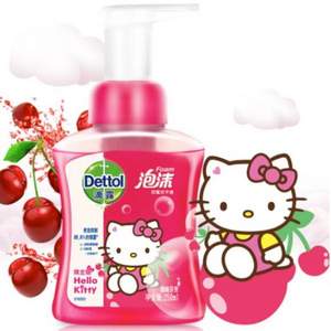 Dettol 滴露 Hello Kitty版 泡沫抑菌洗手液 樱桃芬芳 250ml *2件