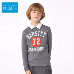 北美童装TOP品牌，The Children's Place 2019新款男大童字母印花套头毛衣针织衫 3色