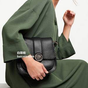 庫(kù)存淺！Michael Kors 邁克高仕 Lillie 中號(hào)牛皮郵差包單肩斜挎包 酒紅色