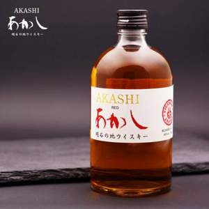 日本原瓶进口，Akashi 明石 40度 红标威士忌500mL*2瓶 赠白葡萄酒750mL*1+明石酒杯*2