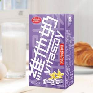 维他奶 豆奶植物蛋白饮料 250ml*24盒*4件（香草味+椰子味）