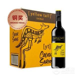澳大利亚进口 黄尾袋鼠 西拉红葡萄酒 750ml*6瓶 