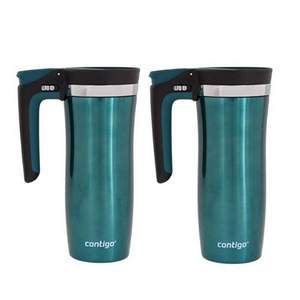 Contigo 康迪克 不锈钢带盖带手柄保温马克杯470ml*2只装