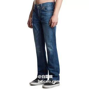 W33碼，True Religion 真實(shí)信仰 Ricky 男士純棉直筒牛仔褲