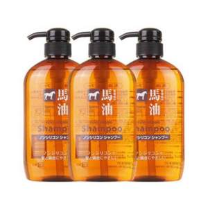 熊野油脂 無硅油馬油洗發(fā)水/護(hù)發(fā)素 600ml*3瓶 