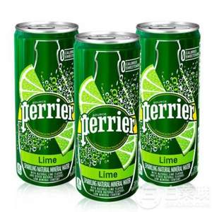 法國(guó)進(jìn)口，Perrier 巴黎水 青檸味 氣泡礦泉水 250ml*35罐 *2件