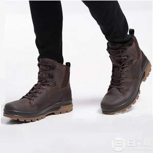 库存浅！ECCO 爱步 Rugged Track工装踪迹 男士高帮Hydromax®防泼水登山鞋 838074 