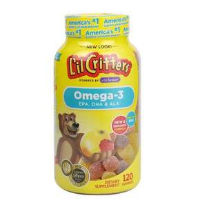L'il Critters 丽贵 儿童OMEGA-3鱼油含DHA软糖 120粒*2件