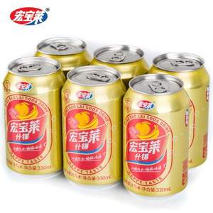 宏宝莱 低糖低卡什锦果汁汽水330ml*6罐