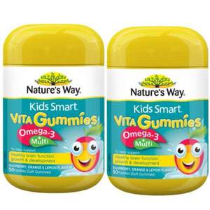 Nature‘s way 佳思敏 儿童复合维生素+鱼油软糖 2瓶装*2件